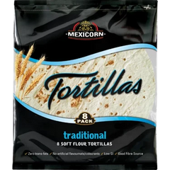 Mexicorn - Traditional Soft Flour Tortillas (8 Pack)