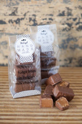 Fudge Bites enrobed in Belgian (Callebaut) Milk Chocolate