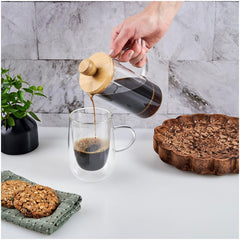 Glass & Bamboo Coffee Plunger - Truffle & Thyme