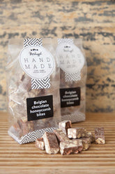 Honeycomb Bites: (crushed honeycomb mixed in Belgian (Callebaut) Milk Chocolate) - each individually wrapped