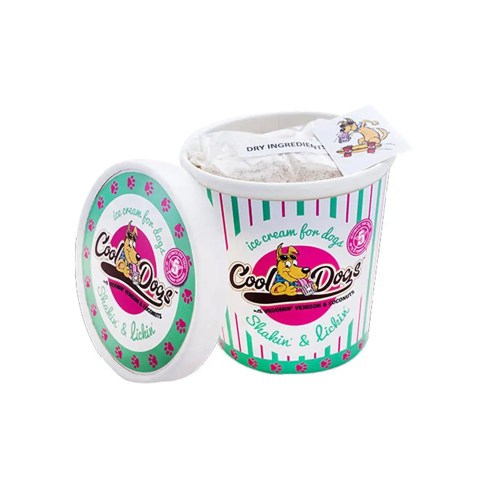 Cool Dogs Ice Cream Shakin’ & Lickin’ Vroomin’ Venison & Coconut
