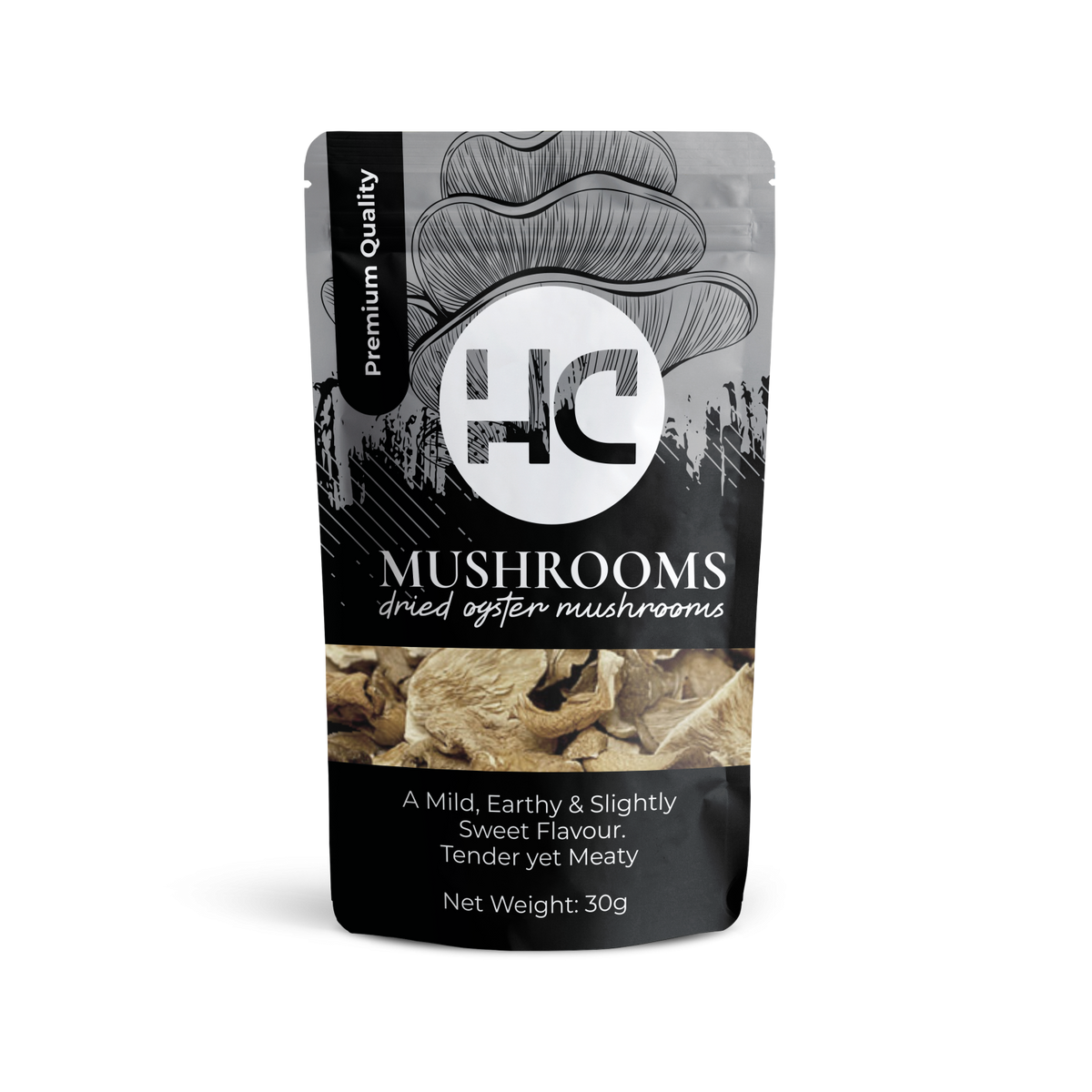 Dried Grey Oysters Mushrooms