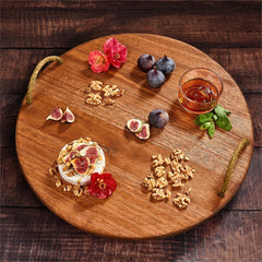 Large Round Hardwood Food Platter - Truffle & Thyme