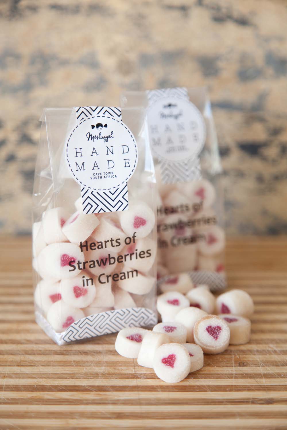 Rock Candy Hearts Vanilla (Hearts of Strawberries & Cream)