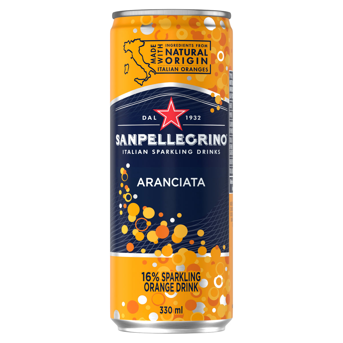 Sanpellegrino Italian Sparkling Drinks | Aranciata (Orange) Sparkling Fruit Beverage - Slim Can - Truffle & Thyme
