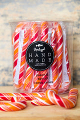 Candy Cane Large: Peach & Apricot (170mm) (Red & Orange Stripes)