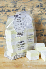 Marshmallow Squares - Double Layered Pina Colada (Pineapple) & Vanilla (8 in a bag)
