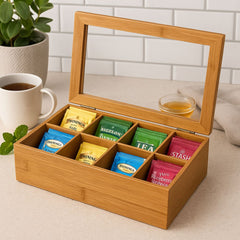 Bamboo 8 Section Tea Box